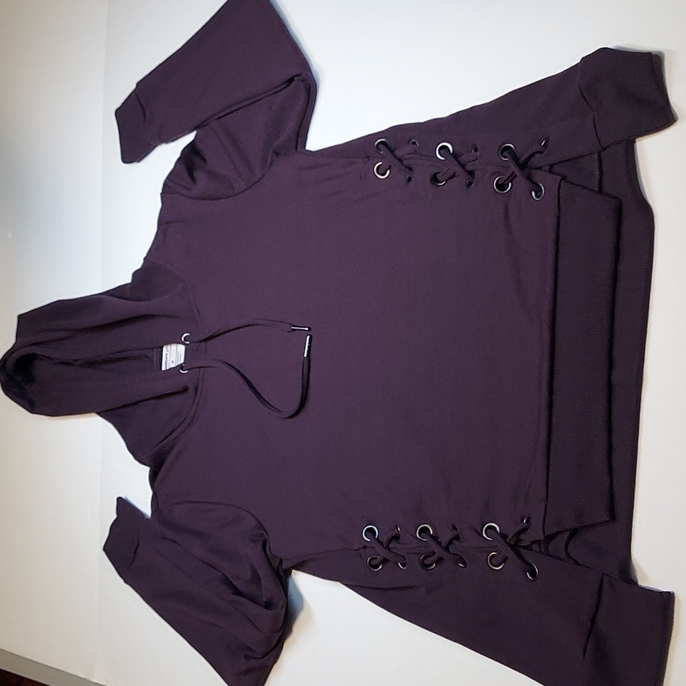 The Sweatshirt Project Purple hoodie with laces Size S